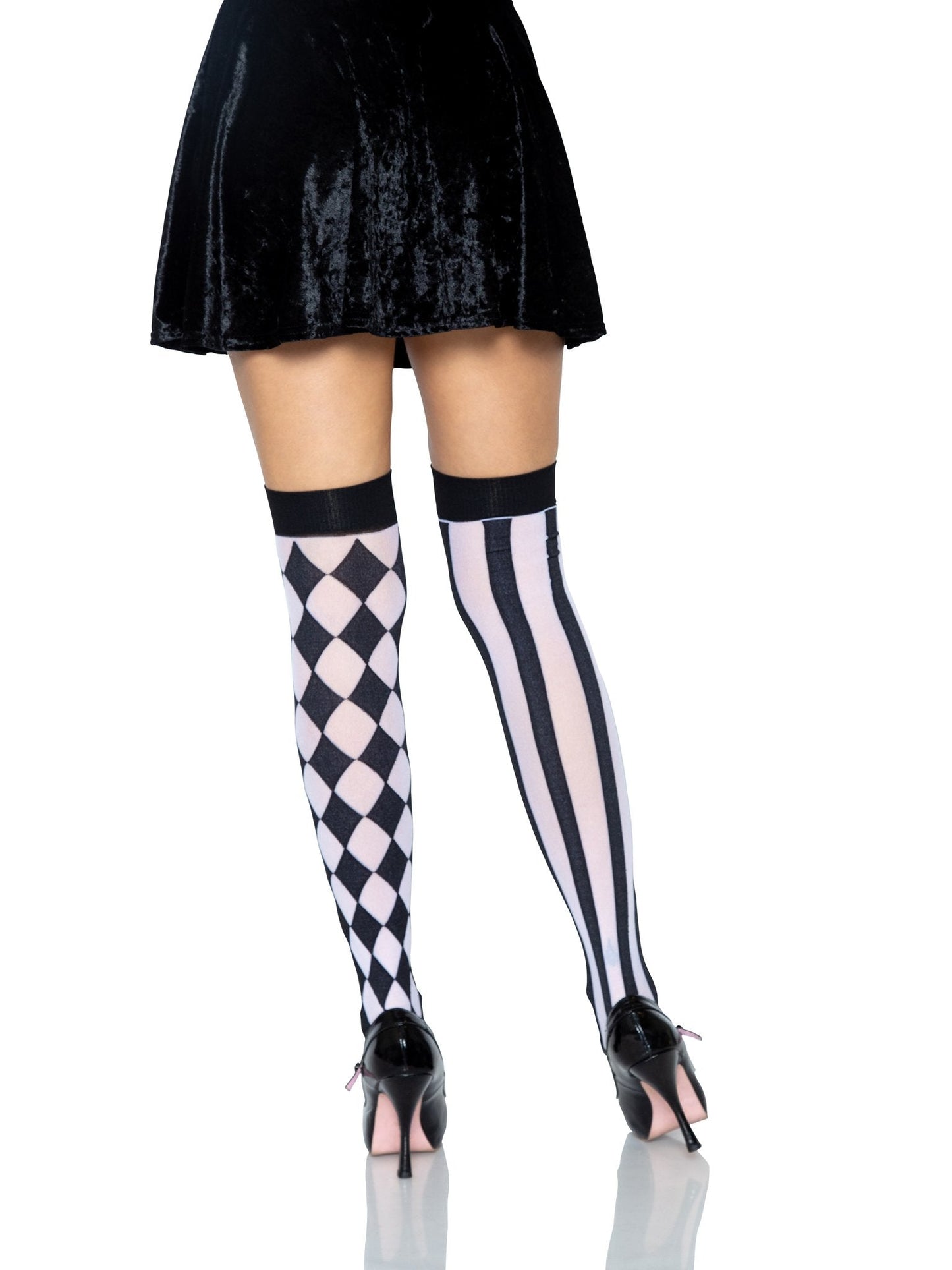 Harlequin Thigh High Stockings