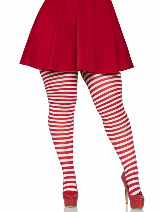 Plus Jada Striped Women's Tights