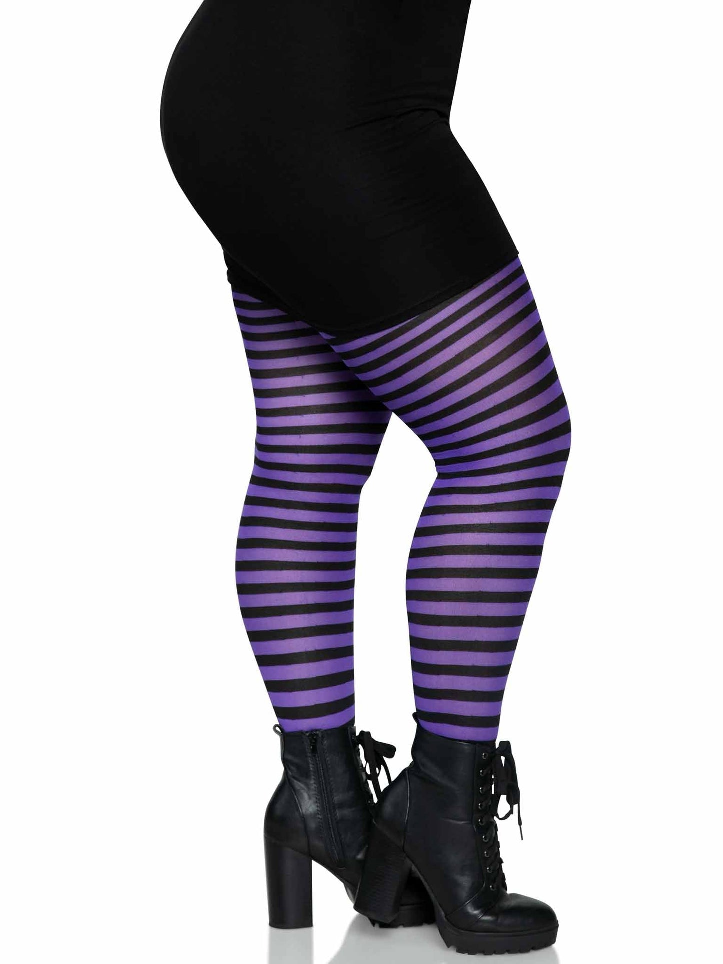 Plus Jada Striped Women's Tights