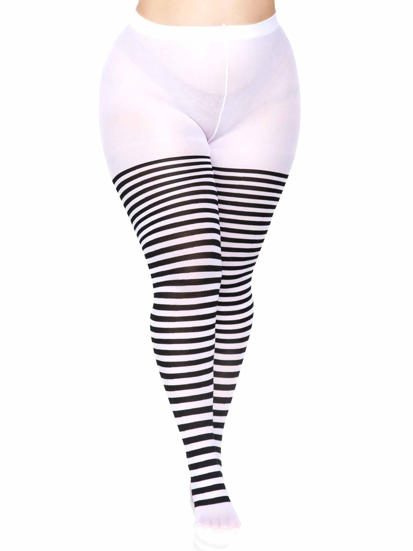 Plus Jada Striped Women's Tights