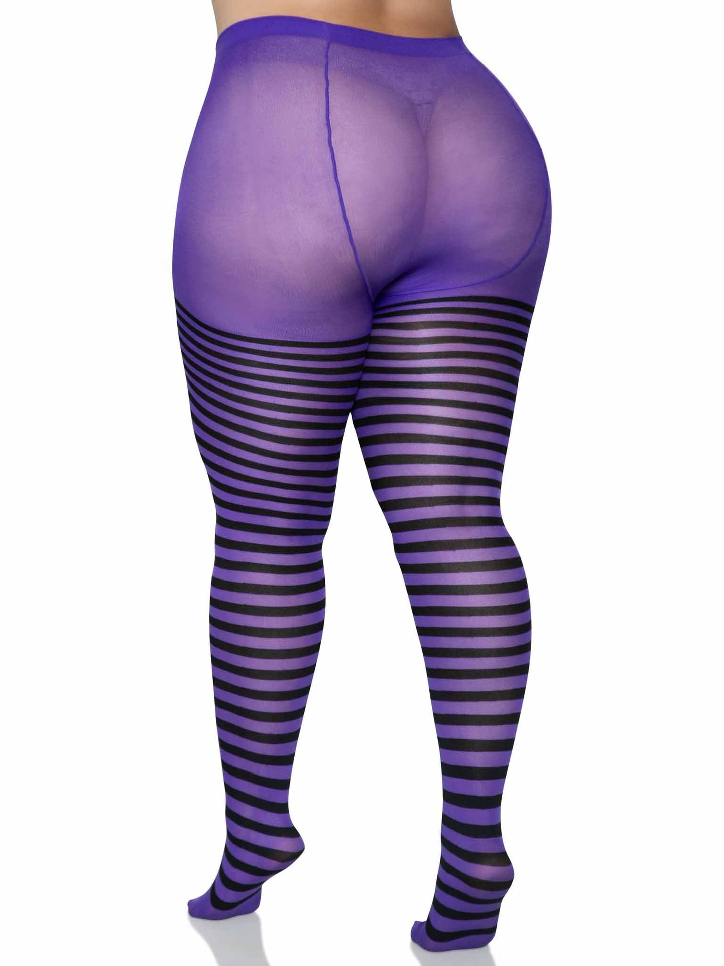 Plus Jada Striped Women's Tights