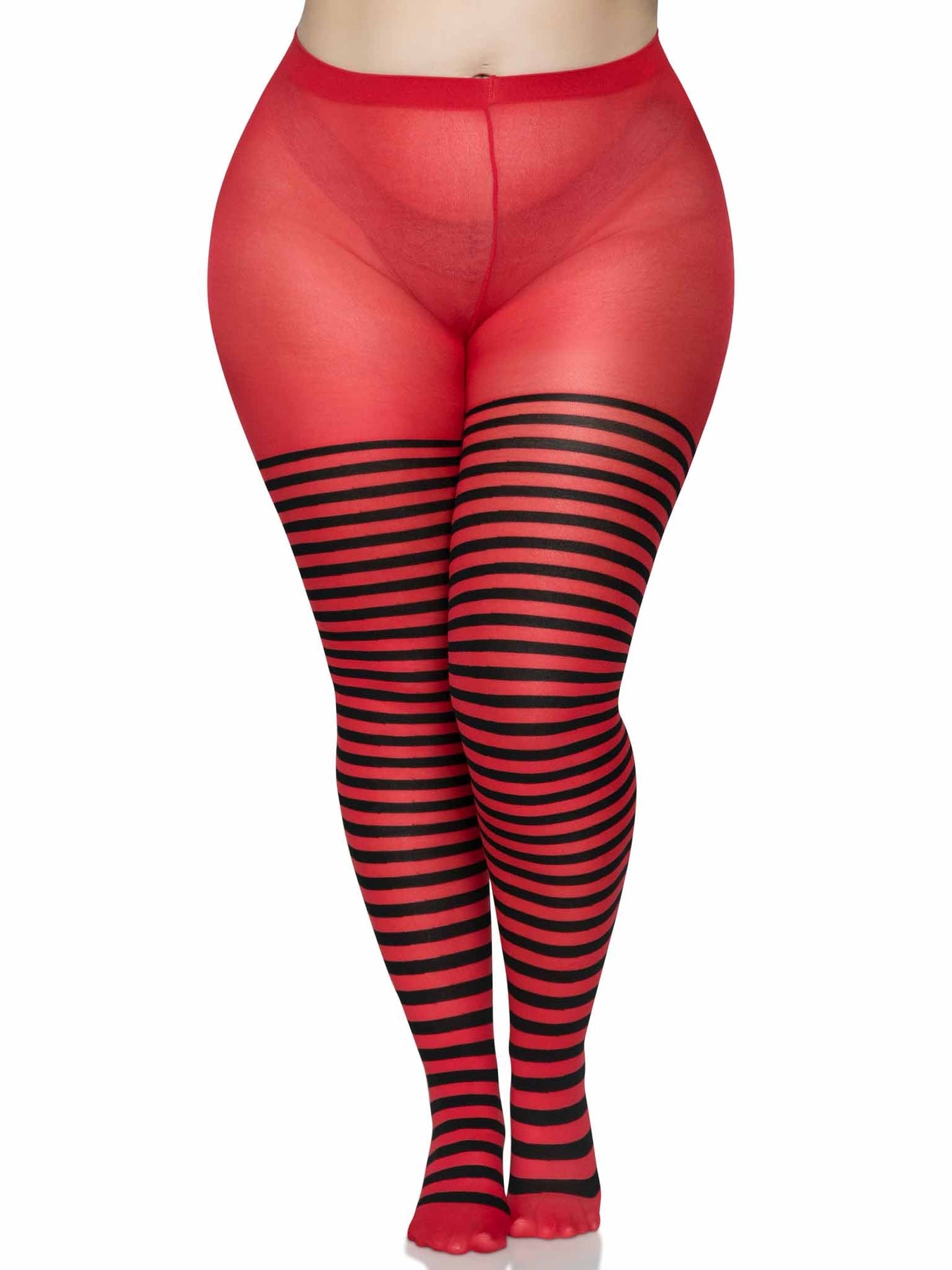 Plus Jada Striped Women's Tights