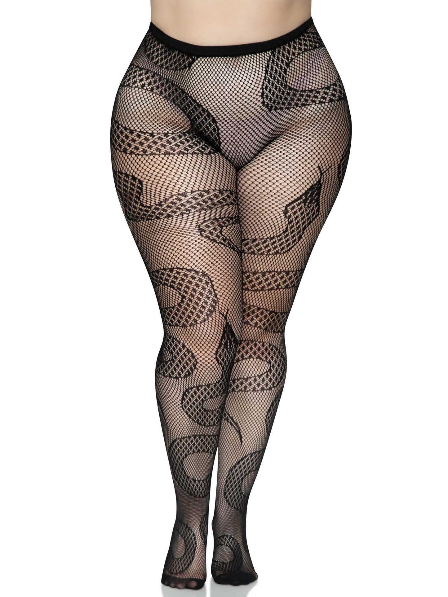 Plus Snake Net Tights